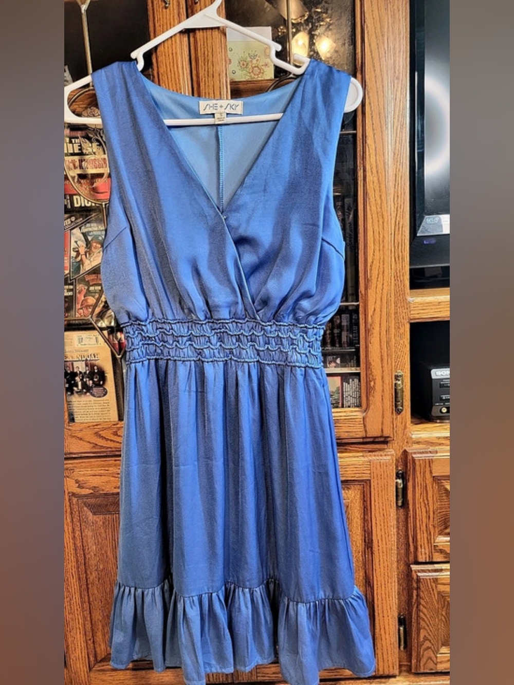 She + Sky Blue Maxi Dress Size Small
